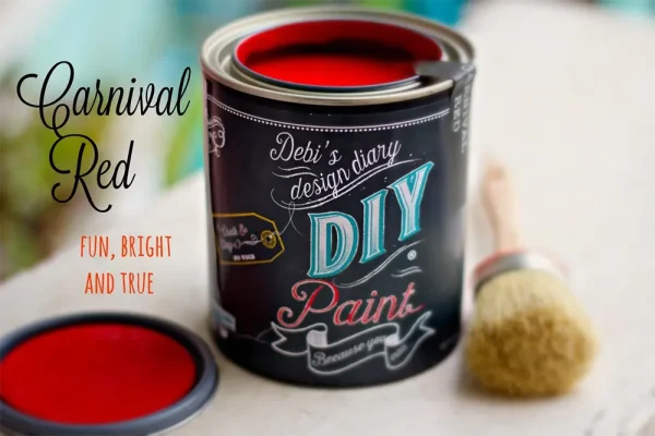 Debi's Design Diary DIY Paint Carnival Red DIY Paint